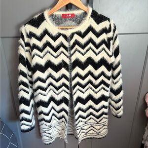 Black and White Chevron Cardigan